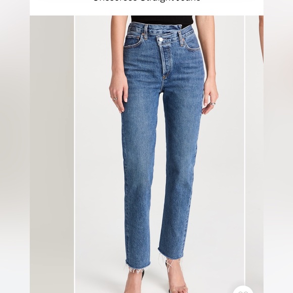 Agolde Denim - Agolde Criss Cross Jeans Sz 28 Staright Cut Raw Hem …NWT color-Range